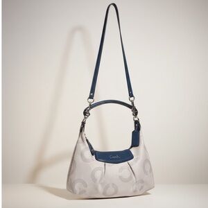 COACH Ashley Dotted Op-Art Convertible Hobo Crossbody Shoulder Bag Leather CC